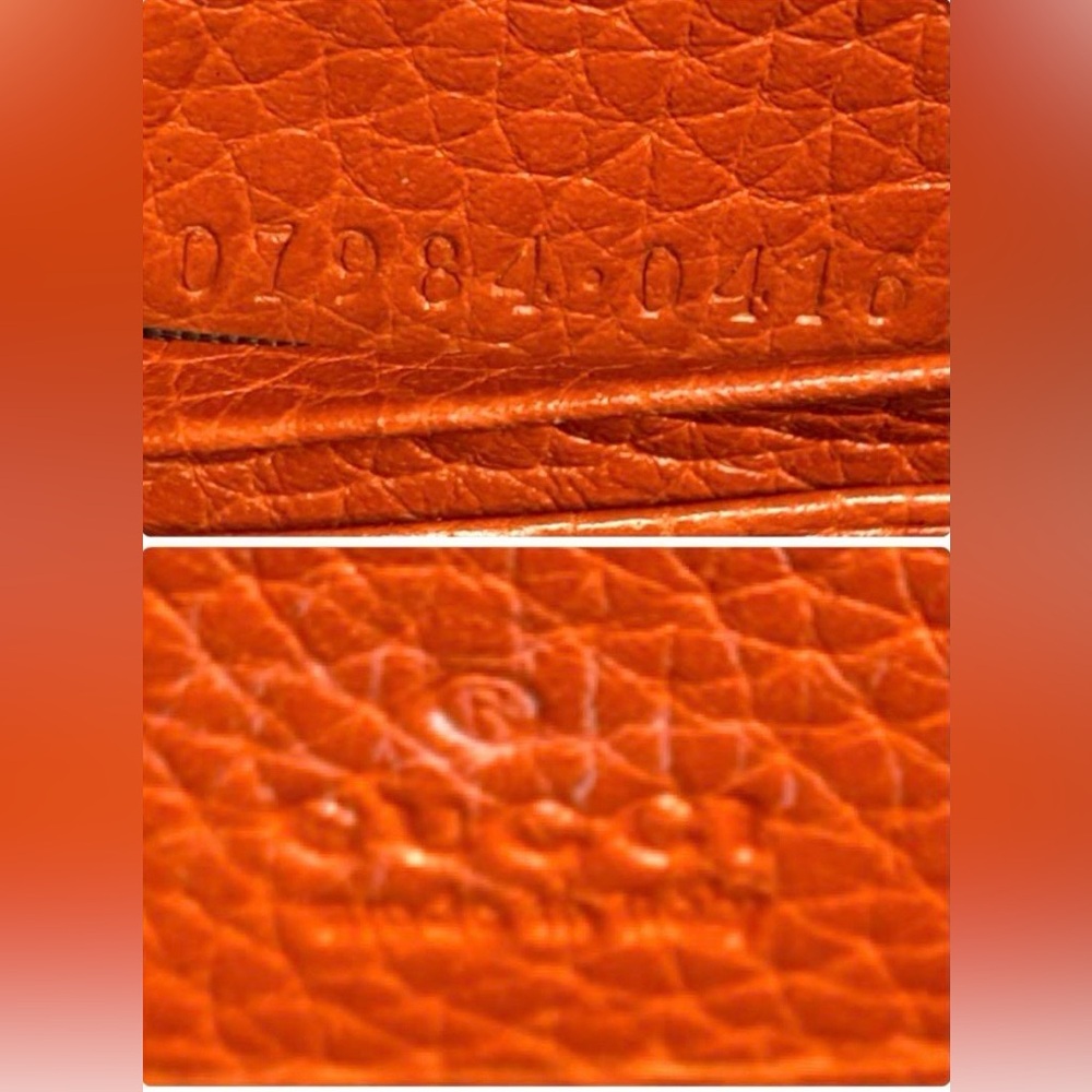 Gucci Vibrant Red and Orange Leather Wallet - Picture 2 of 12
